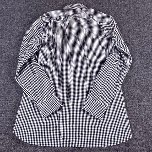 (2) Bonobos Dress Shirt Mens 16-35 Blue Purple Check Wrinkle Free Slim Button Up - Picture 6 of 14